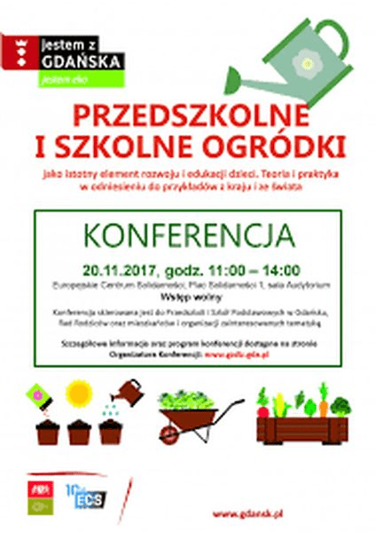 konferencja, przedszkolne i szkolne ogródki